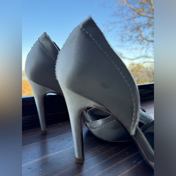 Pedro Garcia Swarovski Crystal Bow Pump 36.5 Stacy-mt Pyrite Satin 6.5 wedding - Picture 5 of 13